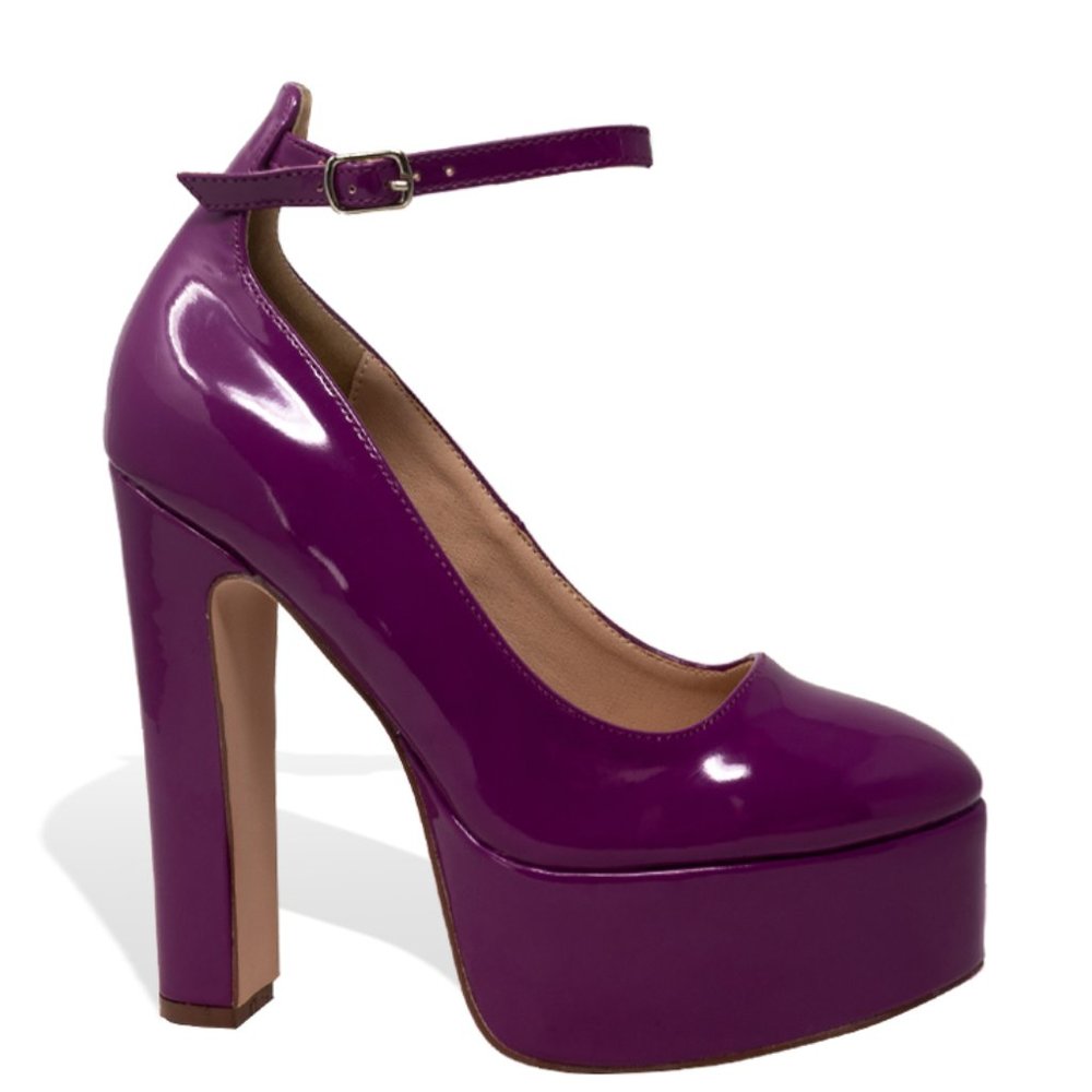 Women’s Chunky Block Heel Platform Heels with Ankle Strap